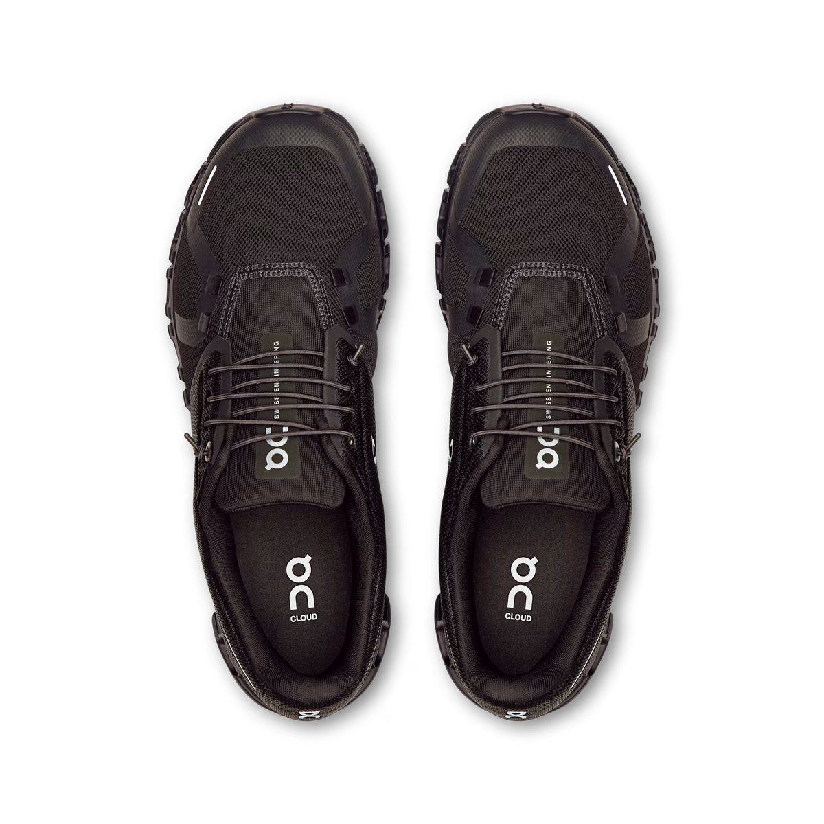 On Cloud 6 Black Black - vue de dessus