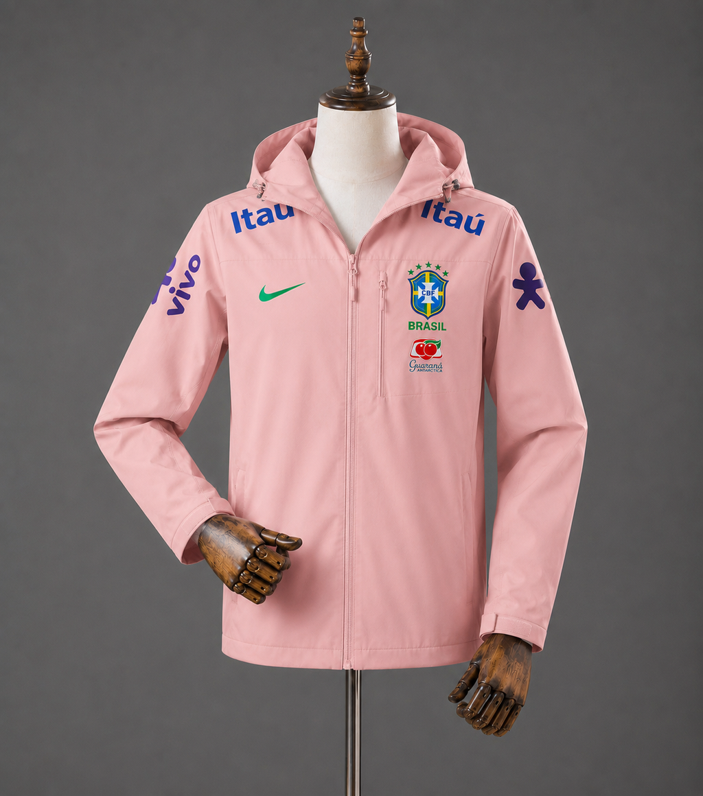 Nike Brésil CBF veste coupe-vent rose - face