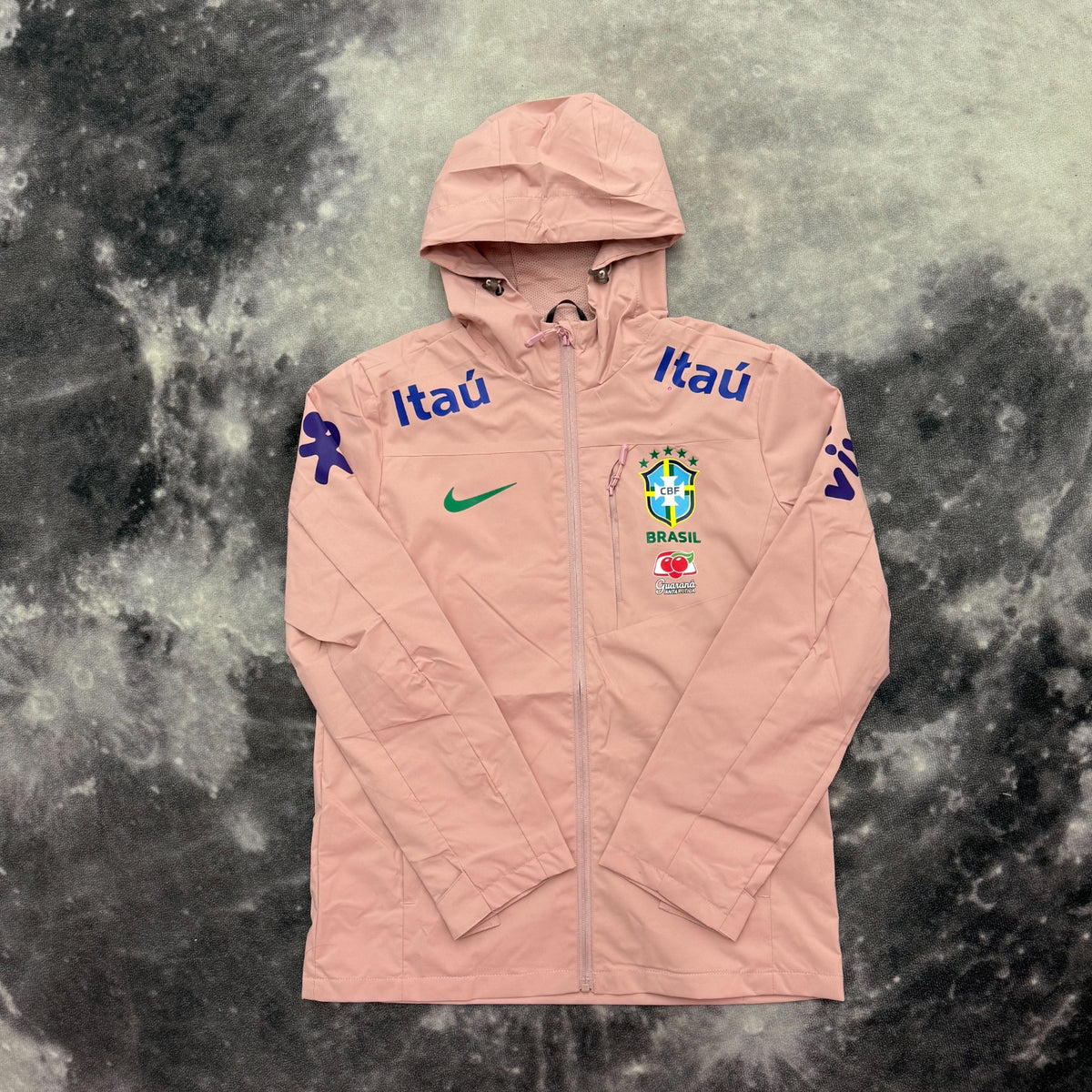 Nike Brésil CBF veste coupe-vent rose - à plat