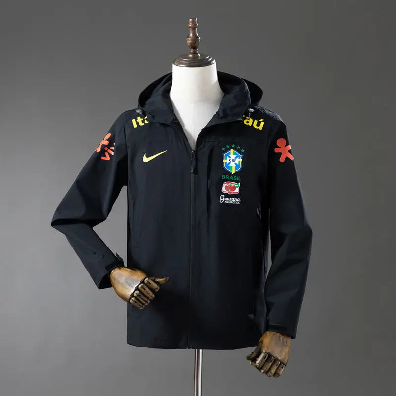 Nike Brésil CBF veste coupe-vent noir - face