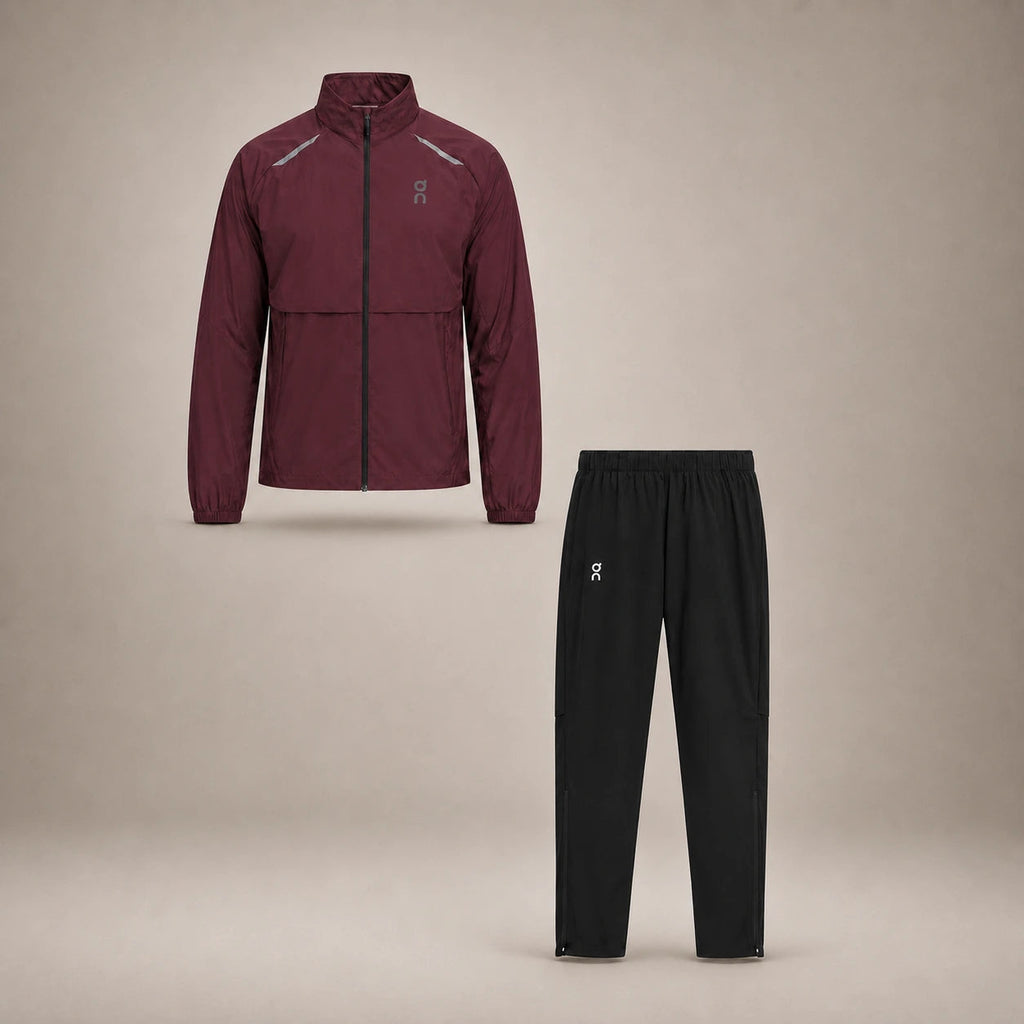 On — Ensemble veste sans capuche + pantalon — Rouge
