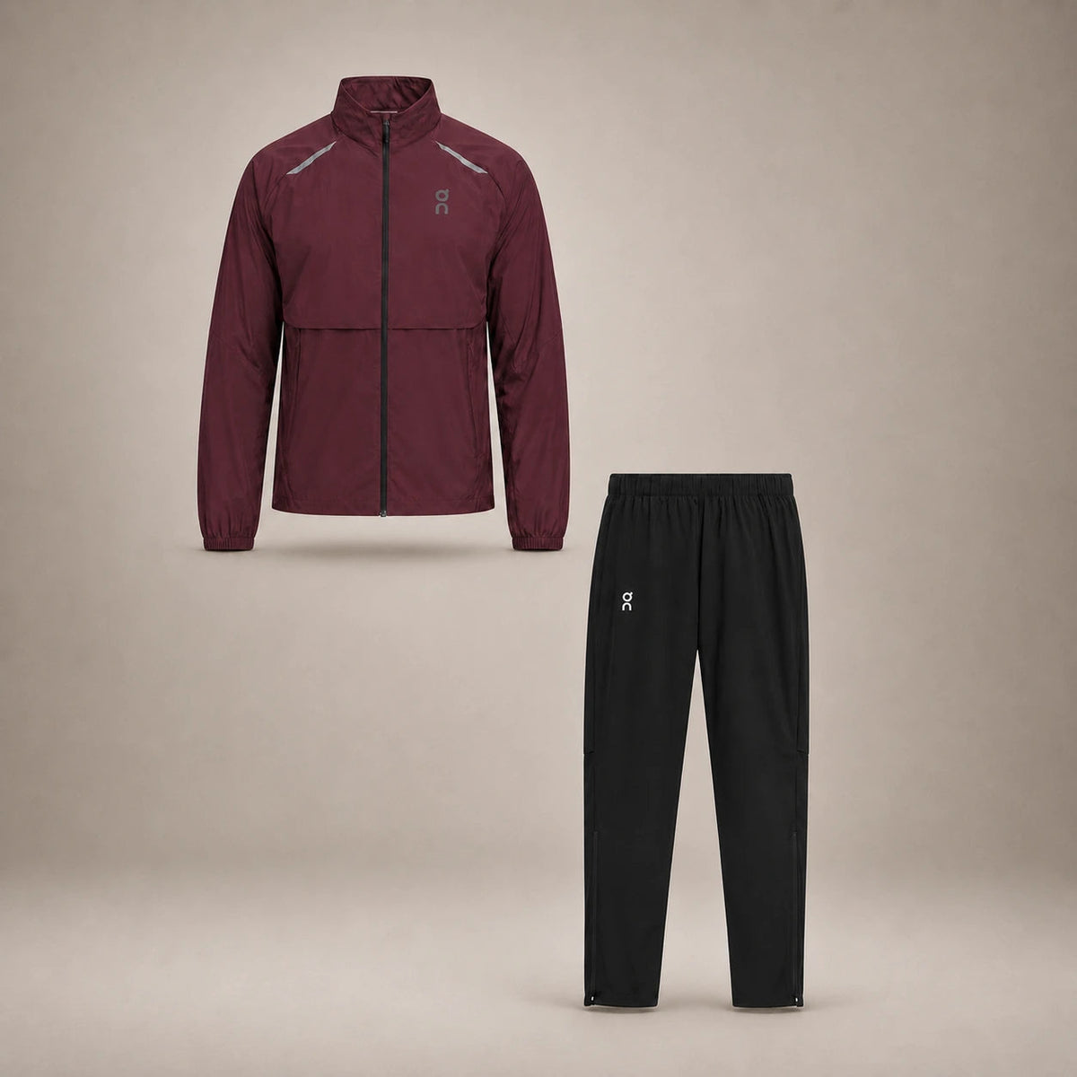 On — Ensemble veste sans capuche + pantalon — Rouge