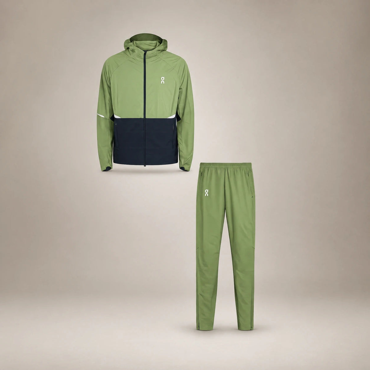 On — Ensemble veste à capuche + pantalon — Vert