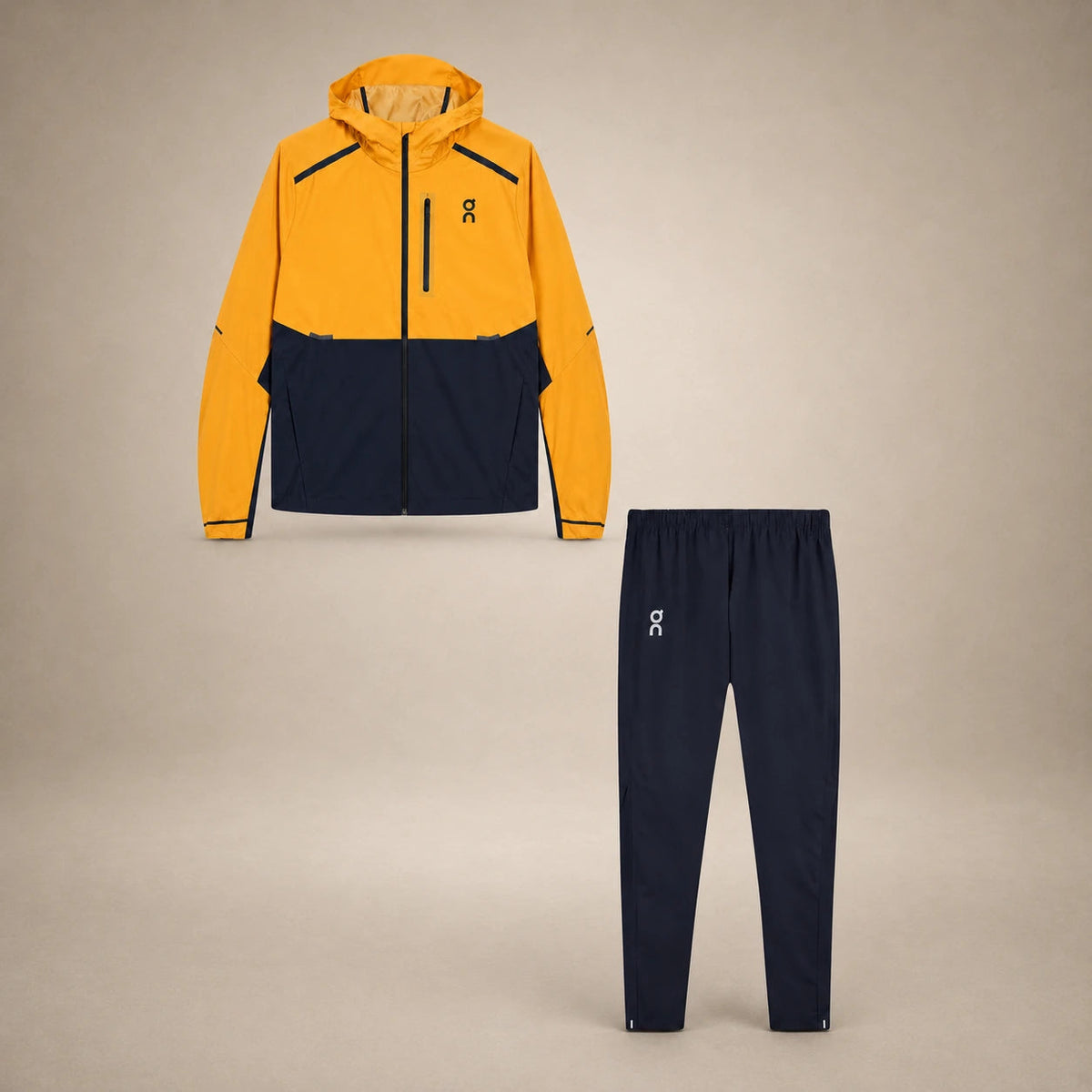 On — Ensemble veste à capuche + pantalon — Orange / Bleu