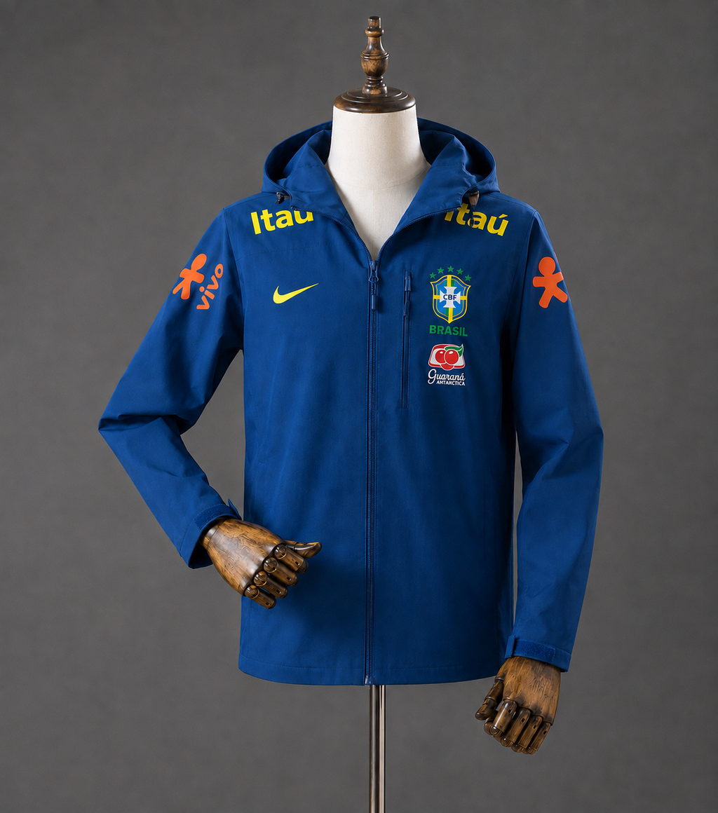 Nike Brésil CBF veste coupe-vent bleu roi - face