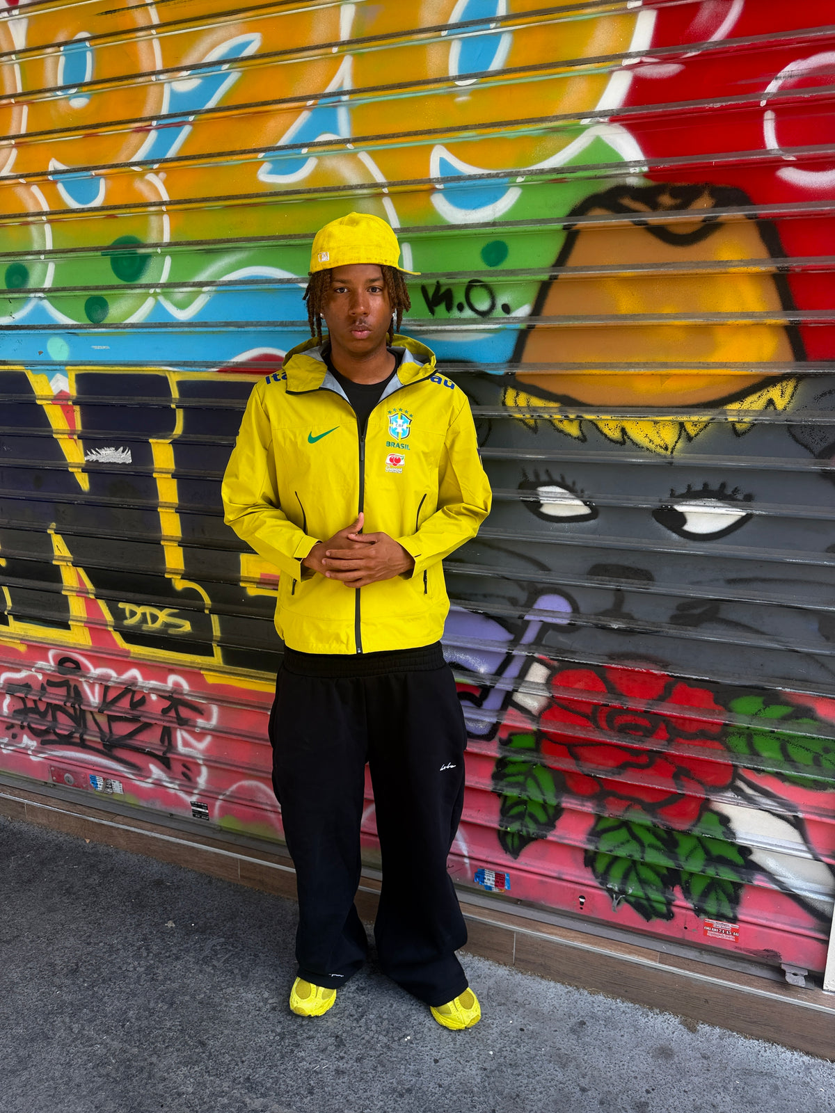 Nike Brésil CBF veste coupe-vent jaune - portée face