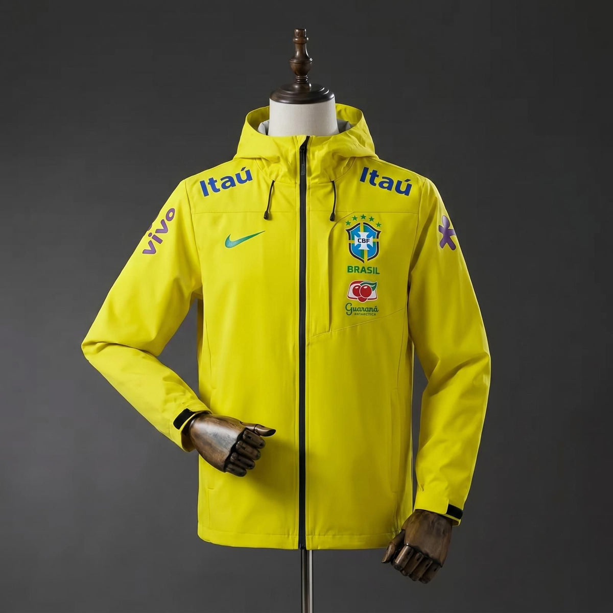 Nike Brésil CBF veste coupe-vent jaune - face