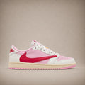 Nike Air Jordan 1 Low OG × Travis Scott — Dark Pony / Pink Oxford