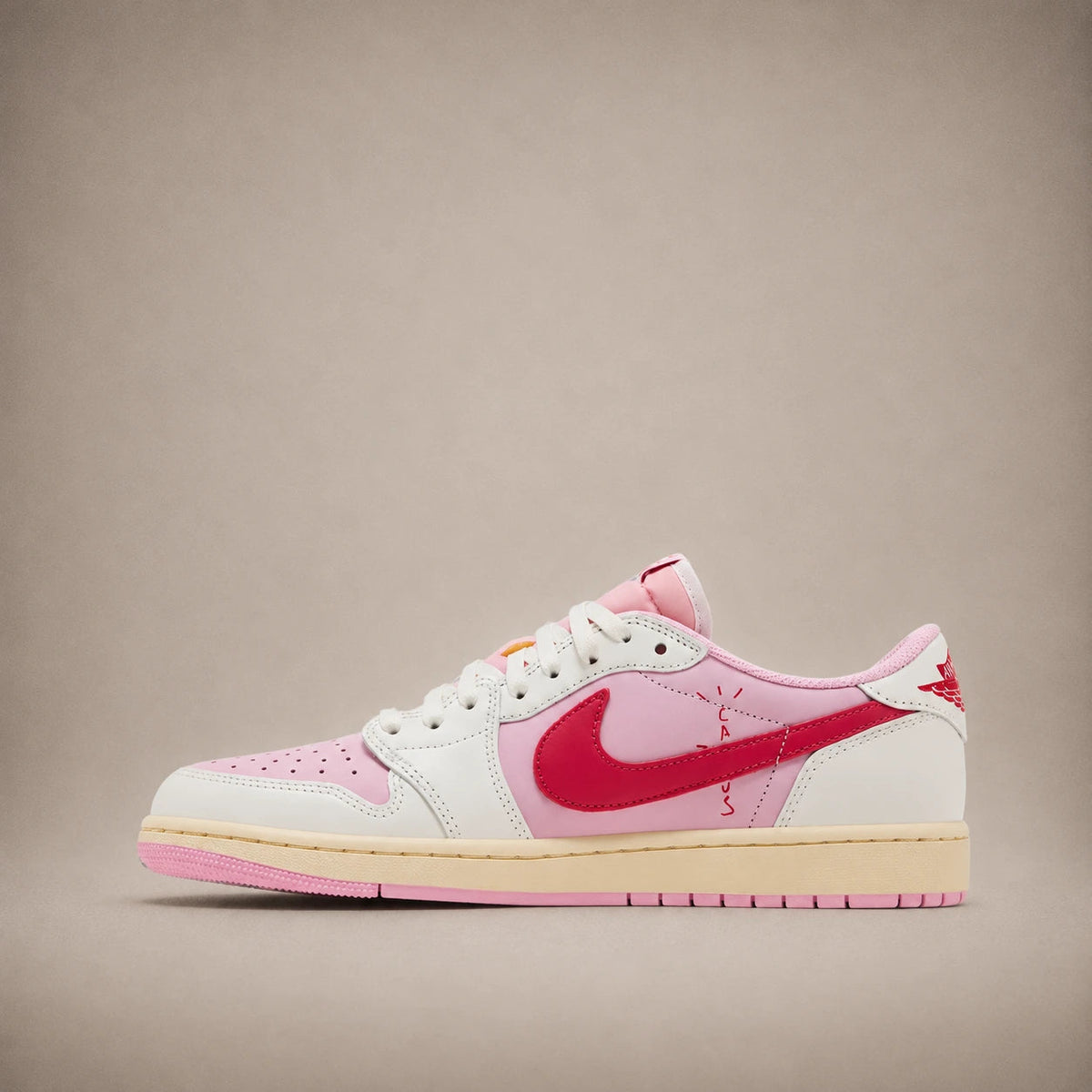 Nike Air Jordan 1 Low OG × Travis Scott — Dark Pony / Pink Oxford