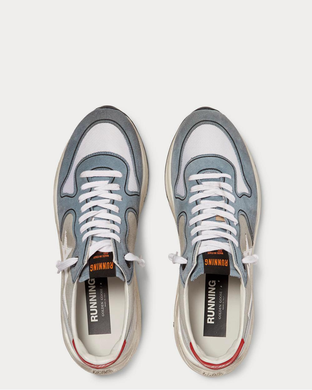 Golden Goose Running Sole Gris Bleu ciel