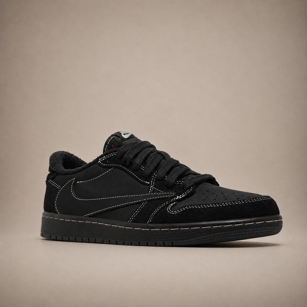 Nike Air Jordan 1 Low OG × Travis Scott — Black Phantom