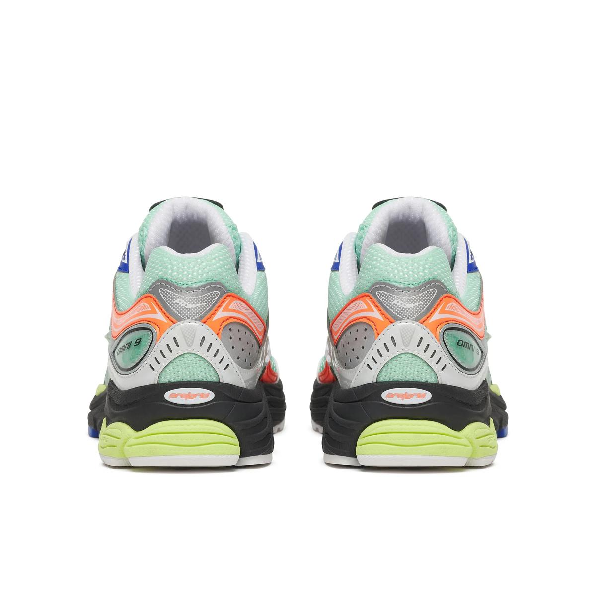 Saucony ProGrid Omni 9 — Menthe / Orange / Bleu