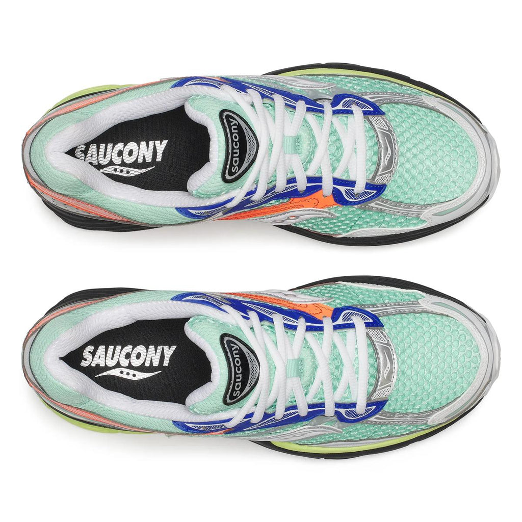 Saucony ProGrid Omni 9 — Menthe / Orange / Bleu