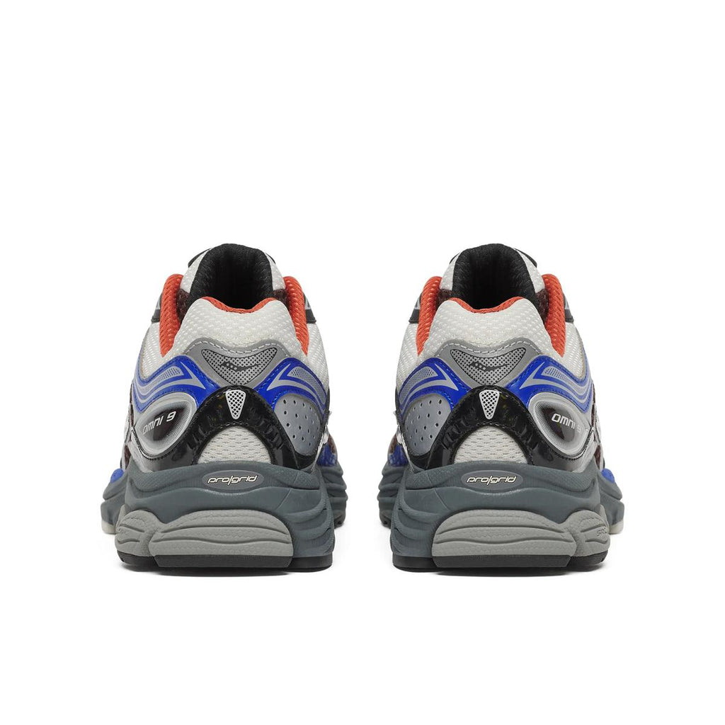 Saucony ProGrid Omni 9 — Marron / Bleu / Rouge