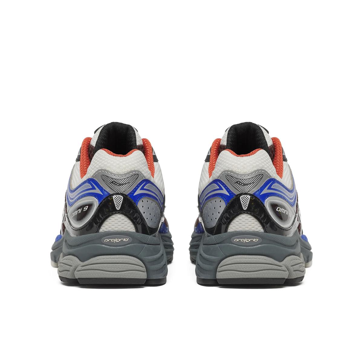 Saucony ProGrid Omni 9 — Marron / Bleu / Rouge