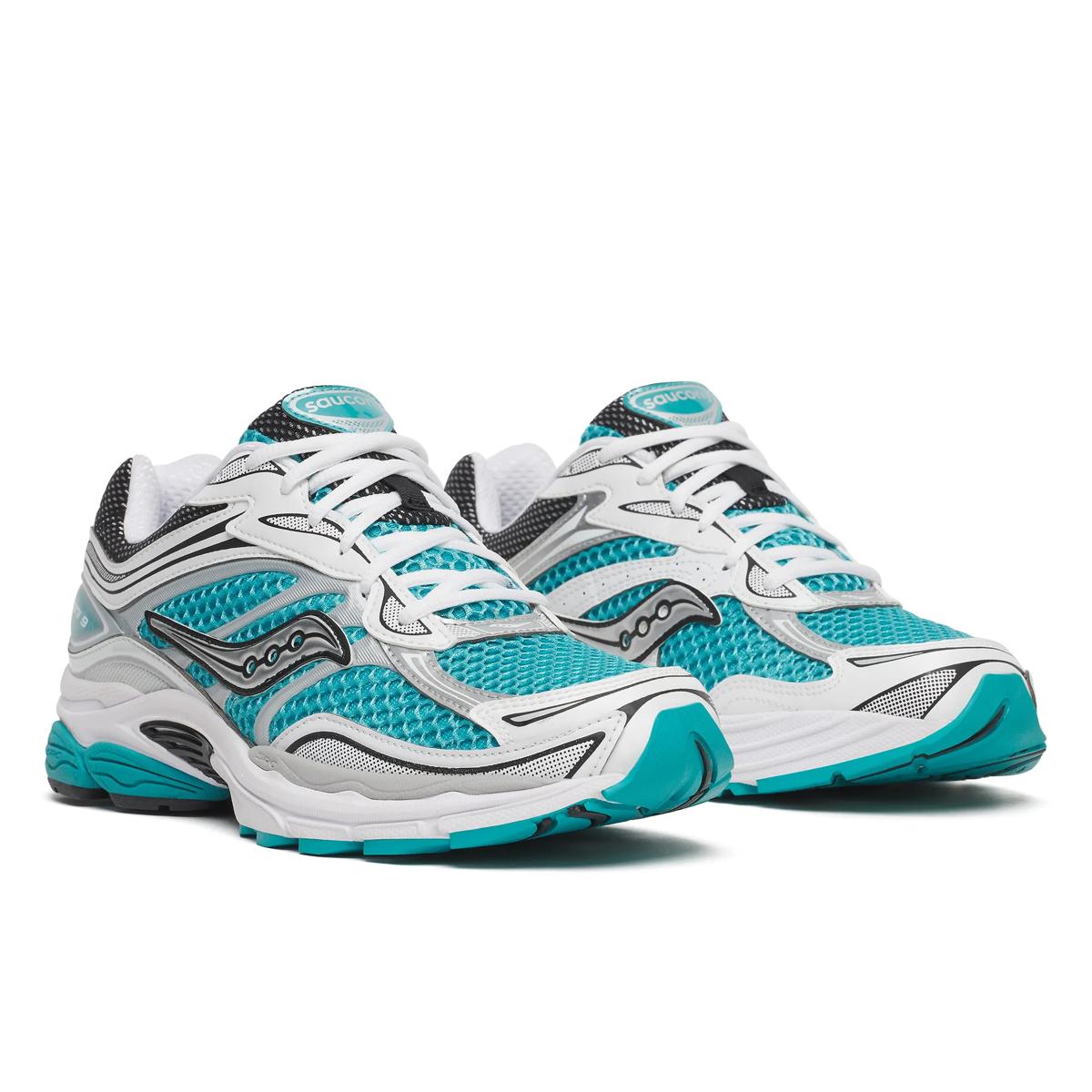 Saucony ProGrid Omni 9 — Blanc / Turquoise