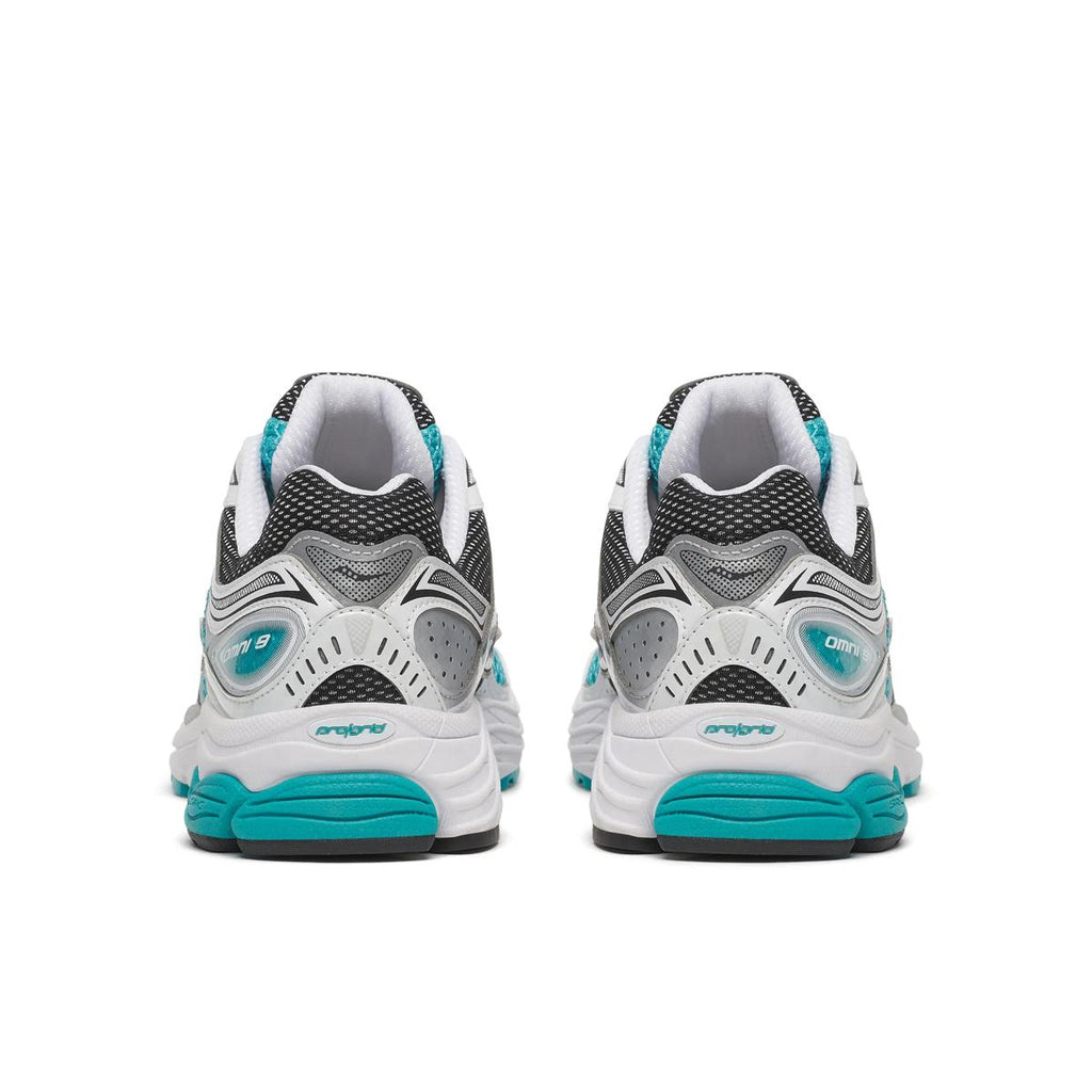 Saucony ProGrid Omni 9 — Blanc / Turquoise