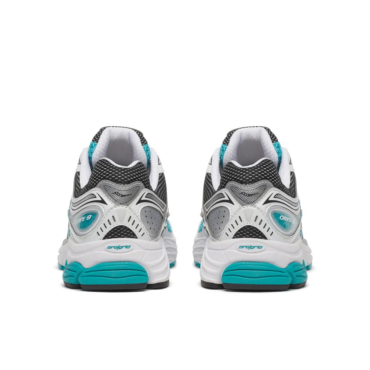 Saucony ProGrid Omni 9 — Blanc / Turquoise
