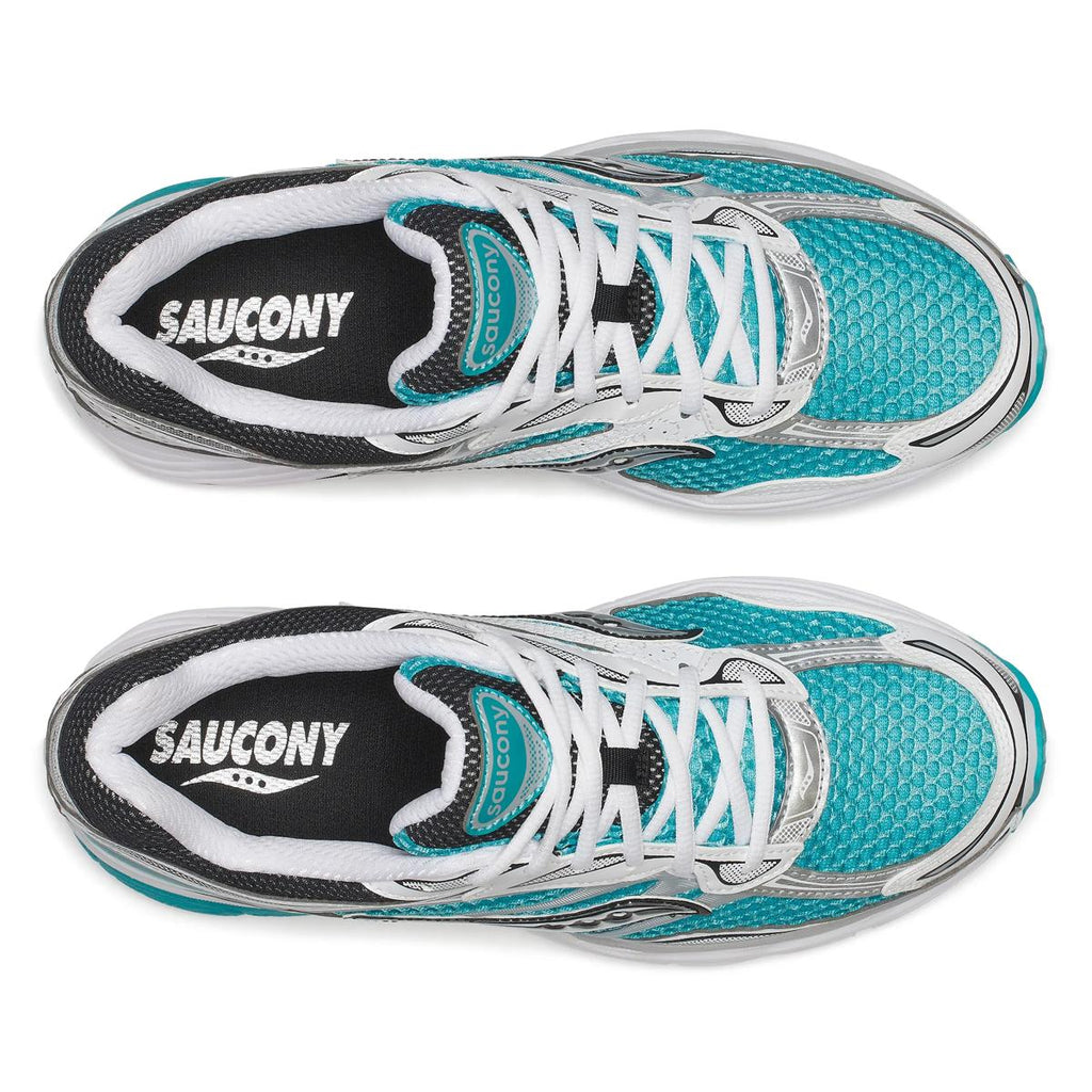 Saucony ProGrid Omni 9 — Blanc / Turquoise