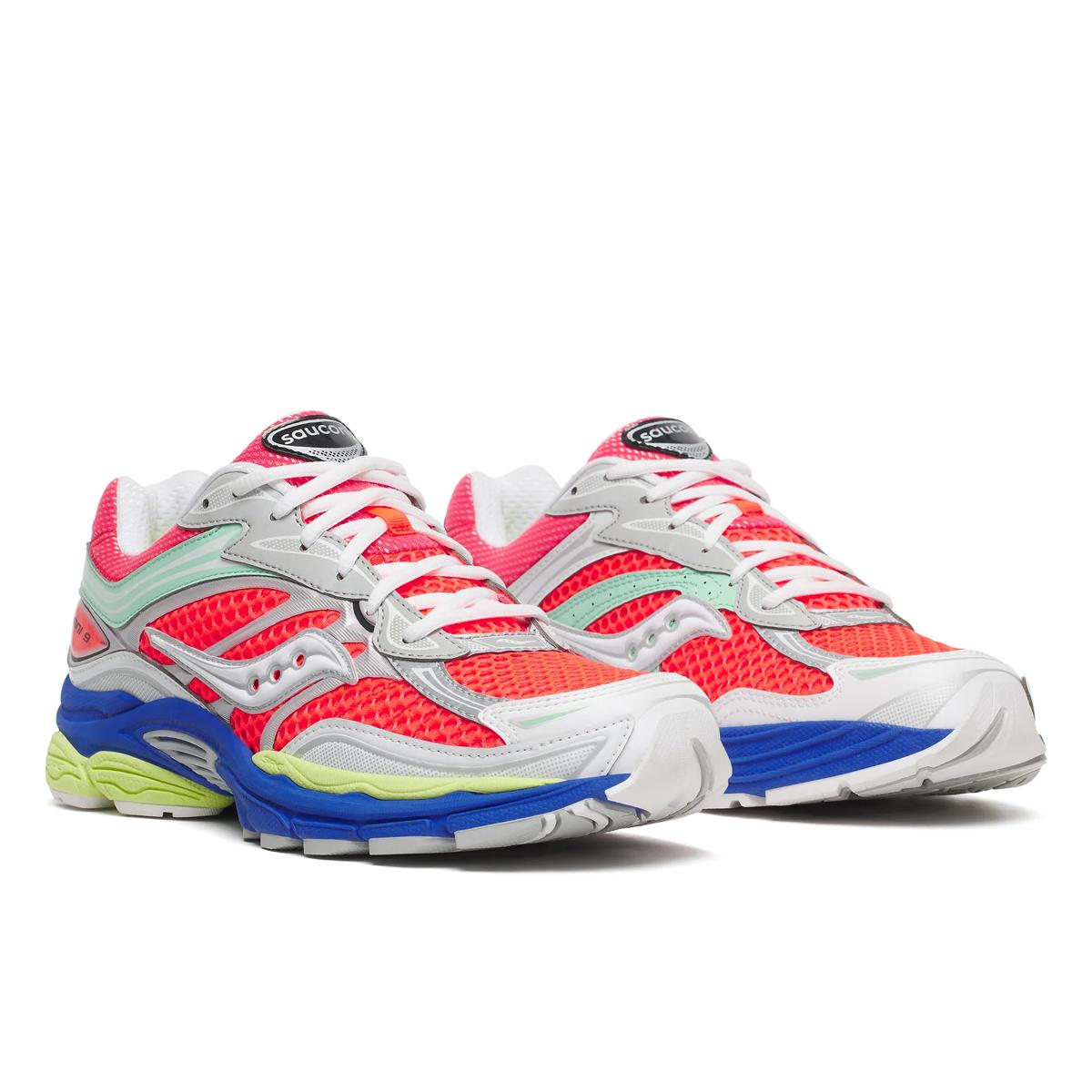 Saucony ProGrid Omni 9 — Rose fluo / Bleu