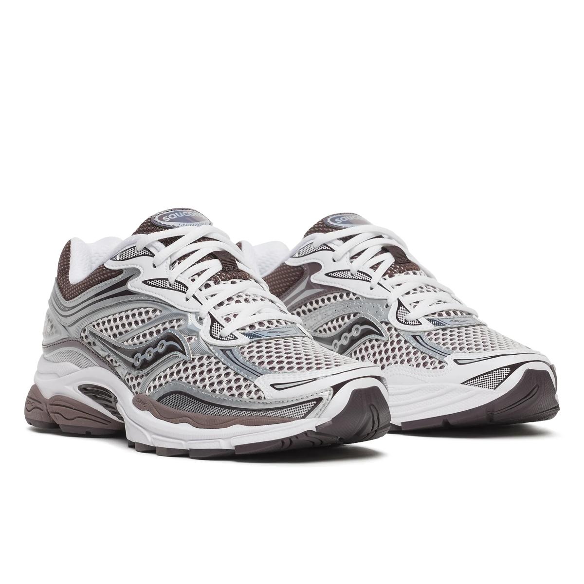 Saucony ProGrid Omni 9 — Argent / Marron