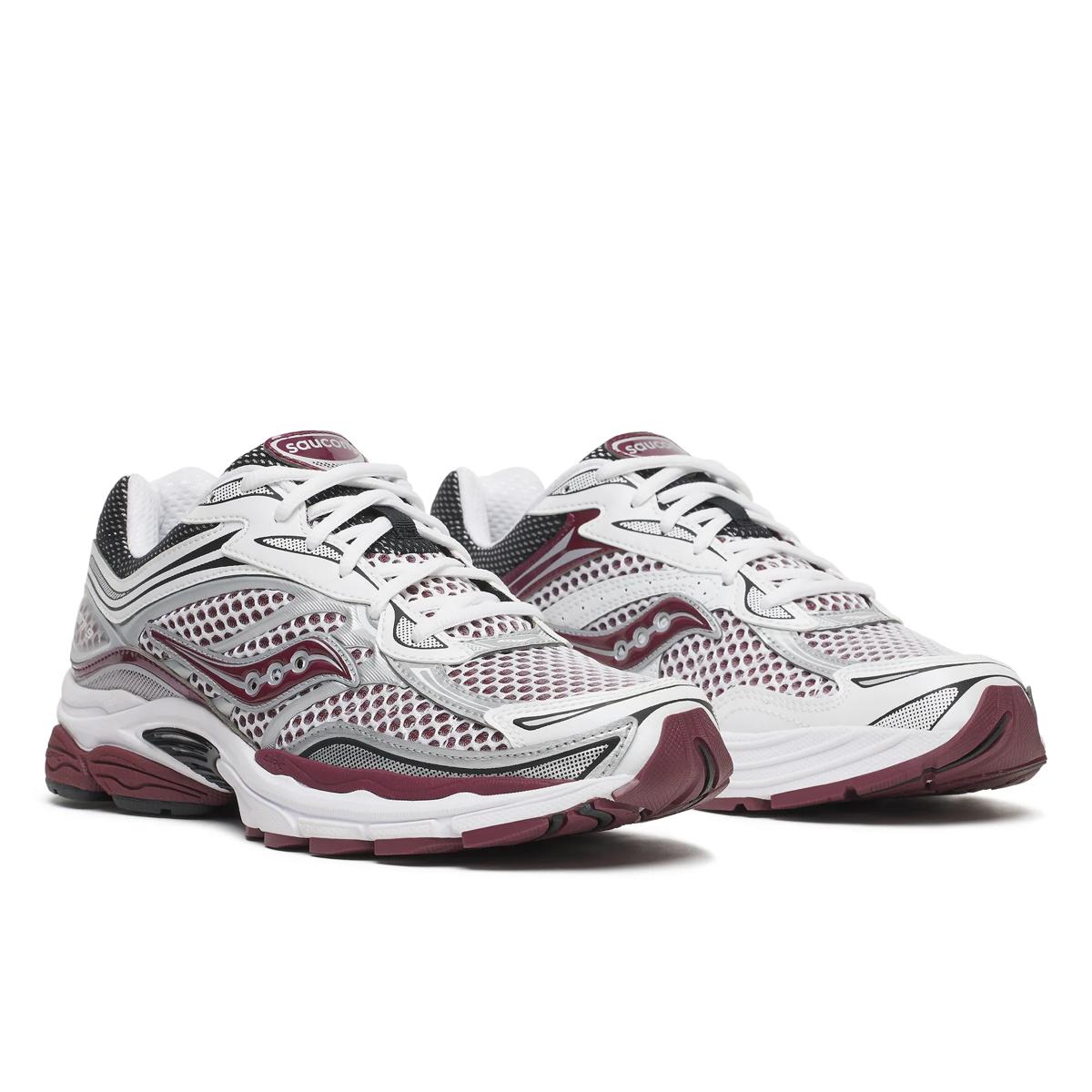 Saucony ProGrid Omni 9 — Blanc / Bordeaux