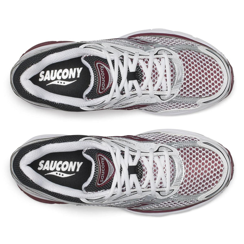 Saucony ProGrid Omni 9 — Blanc / Bordeaux