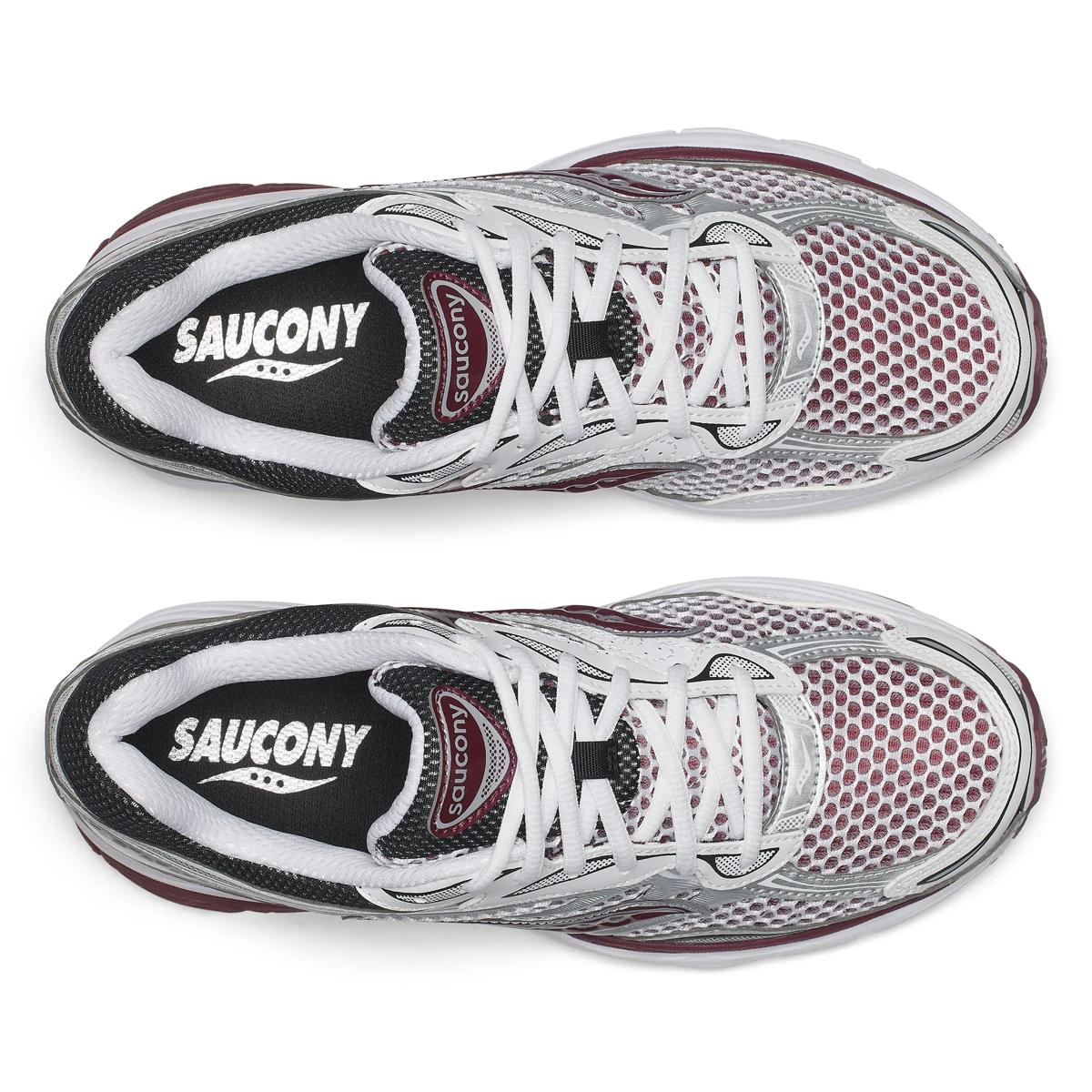 Saucony ProGrid Omni 9 — Blanc / Bordeaux