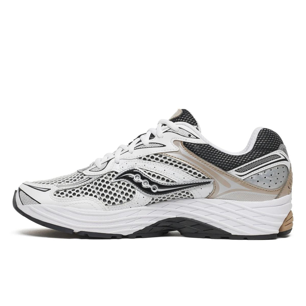 Saucony ProGrid Omni 9 — Argent / Beige / Noir