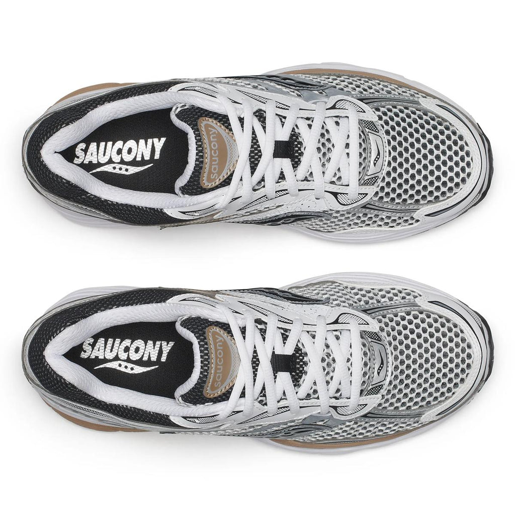 Saucony ProGrid Omni 9 — Argent / Beige / Noir