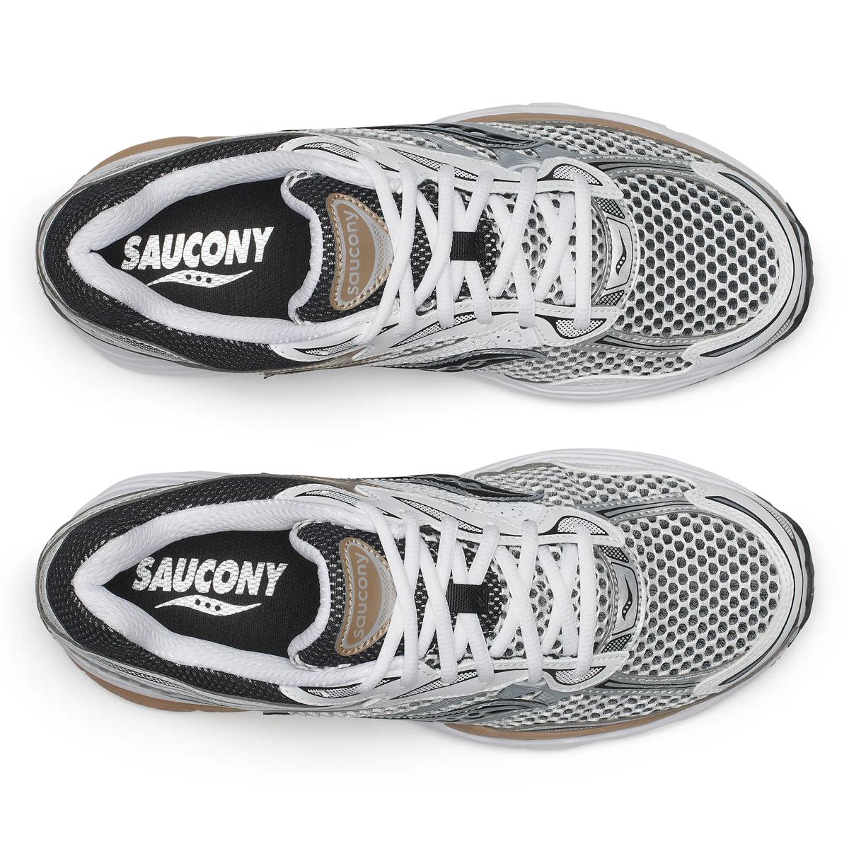 Saucony ProGrid Omni 9 — Argent / Beige / Noir