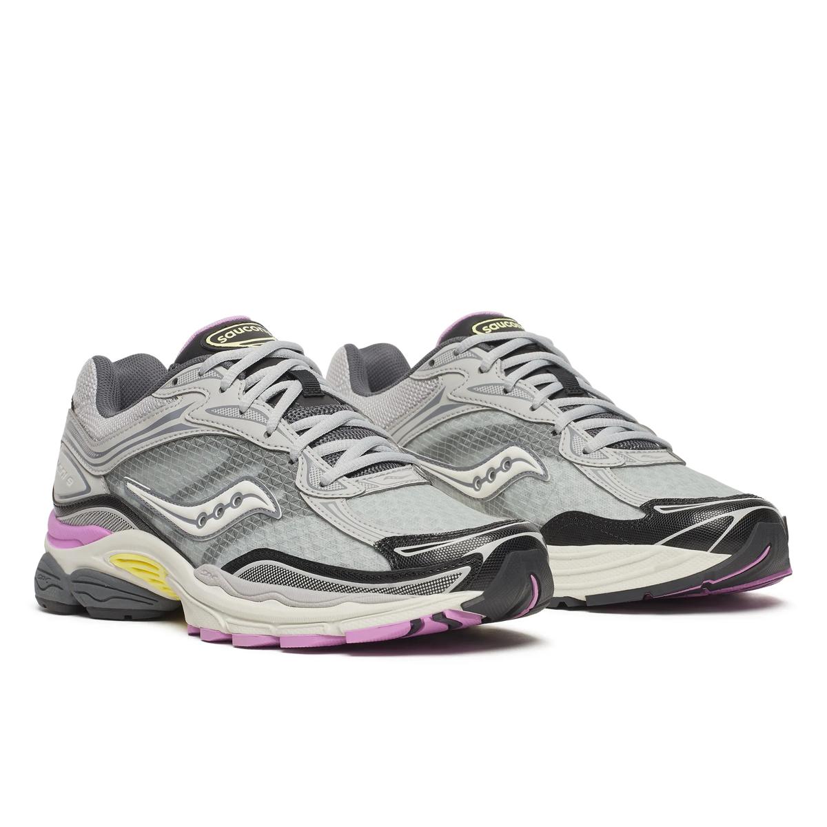 Saucony ProGrid Omni 9 — Gris / Lilas / Jaune