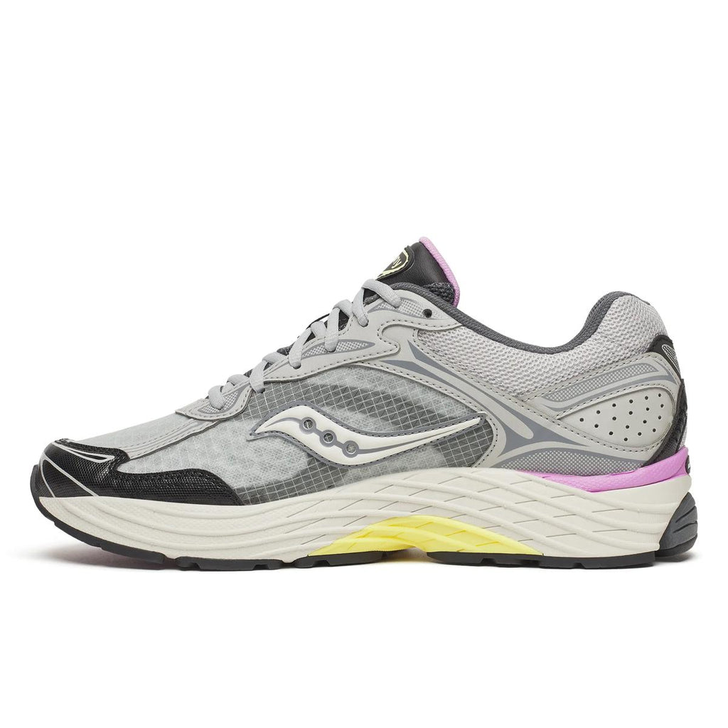 Saucony ProGrid Omni 9 — Gris / Lilas / Jaune