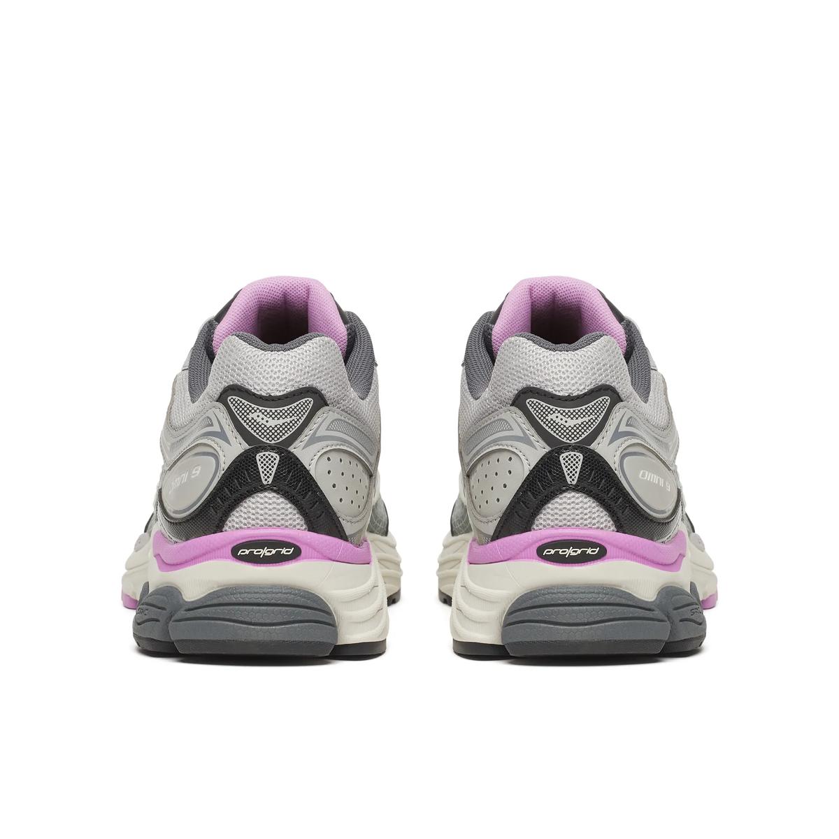 Saucony ProGrid Omni 9 — Gris / Lilas / Jaune