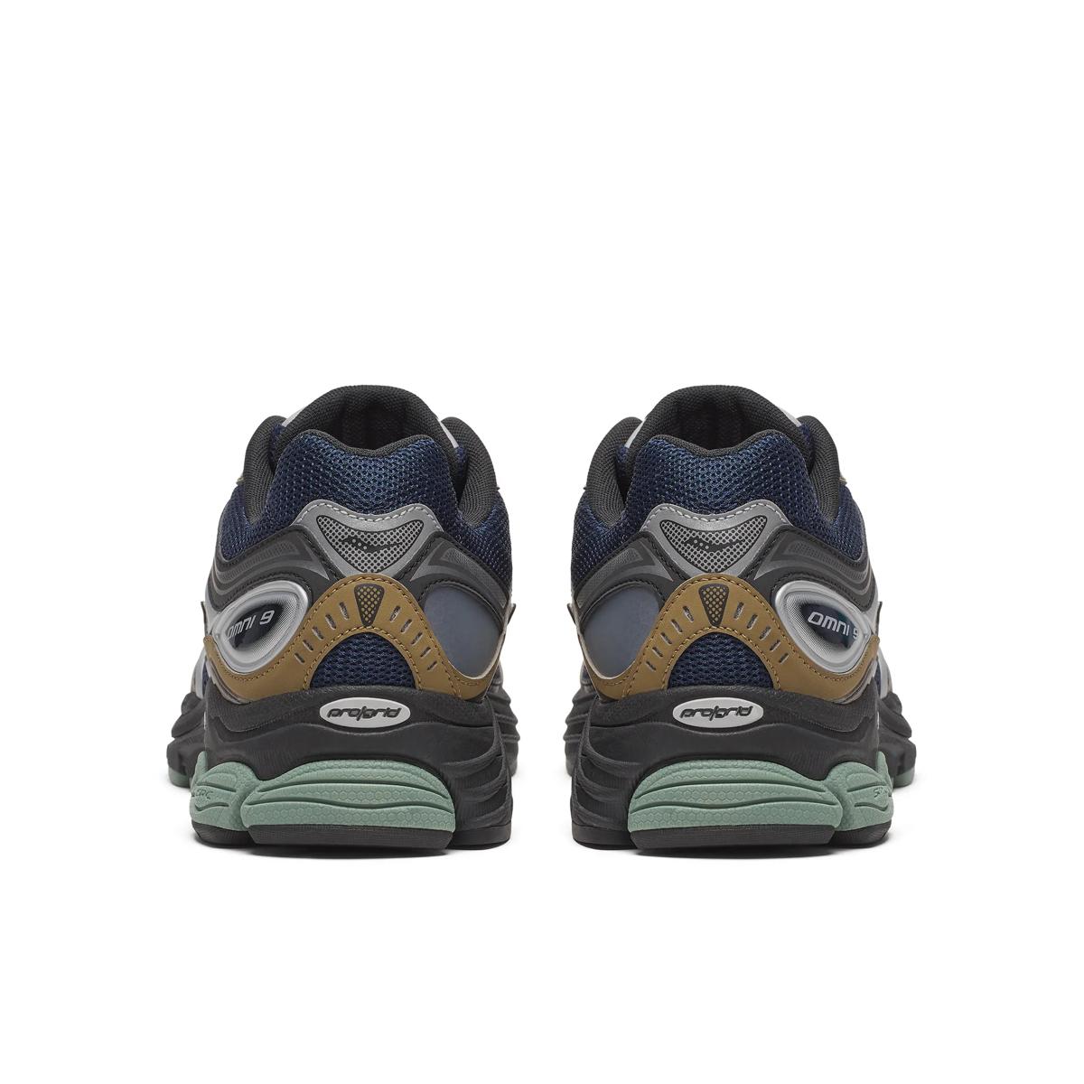Saucony ProGrid Omni 9 — Marine / Marron / Vert
