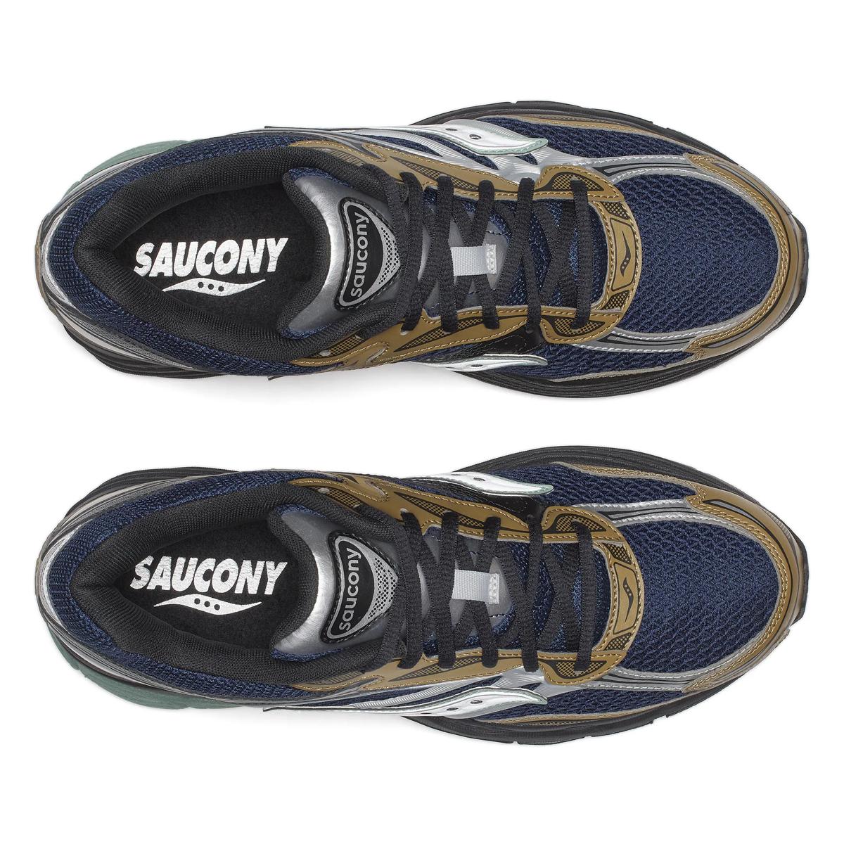 Saucony ProGrid Omni 9 — Marine / Marron / Vert