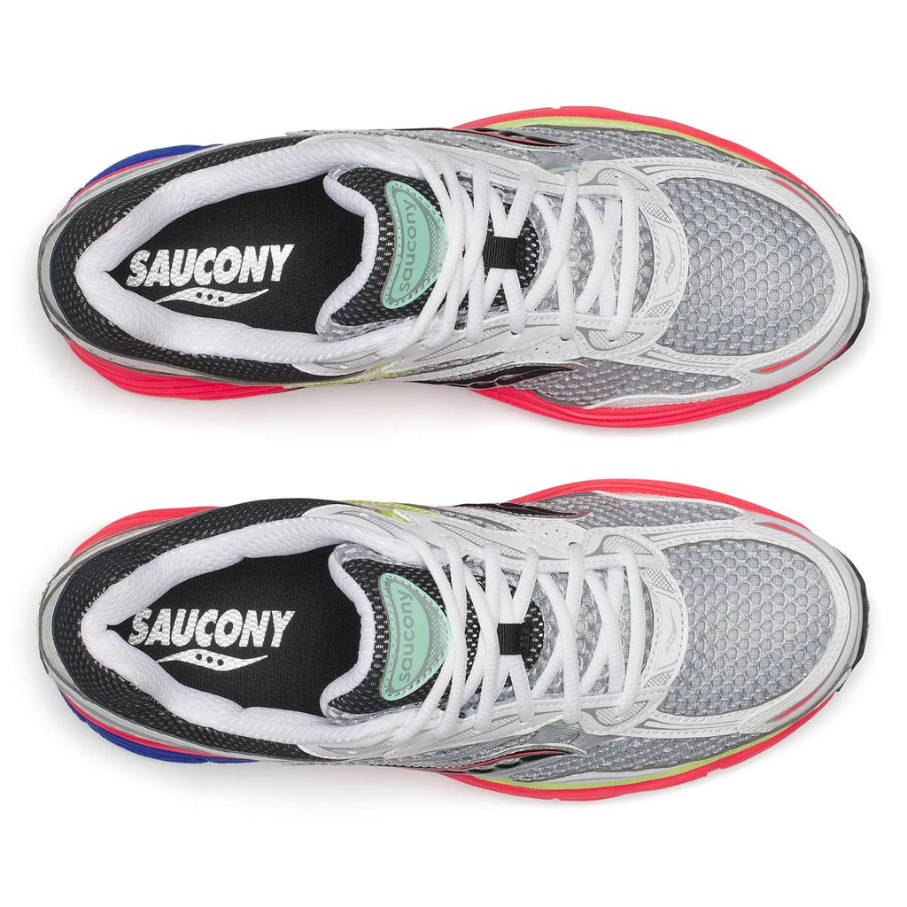Saucony ProGrid Omni 9 — Argent / Rouge / Bleu