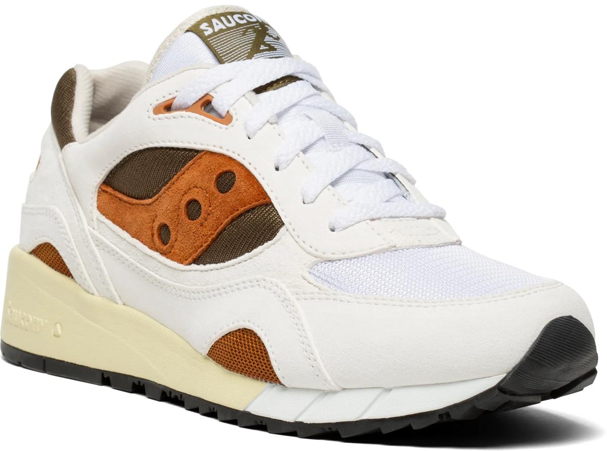 Saucony Shadow 6000 — Blanc / Orange / Marron