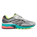 Saucony ProGrid Omni 9 — Argent / Sarcelle / Jaune fluo