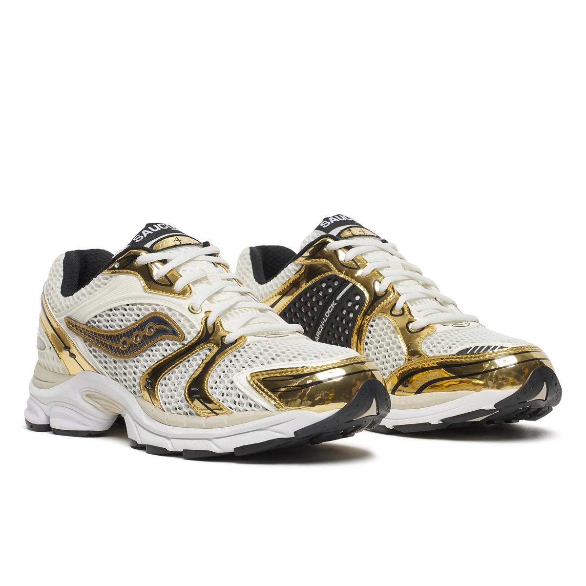 Saucony ProGrid Triumph 4 — Blanc / Or