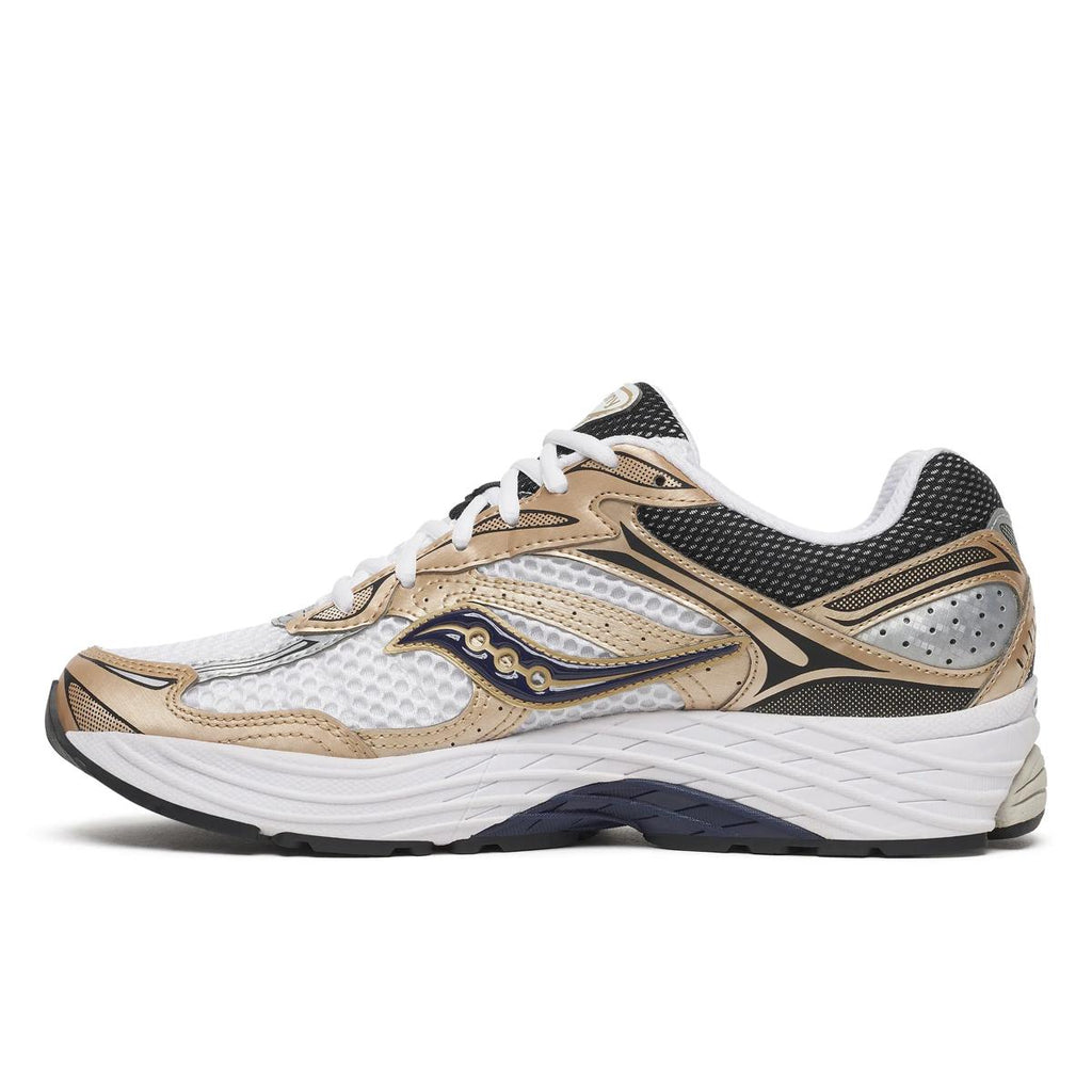 Saucony ProGrid Omni 9 — Blanc / Beige / Marine