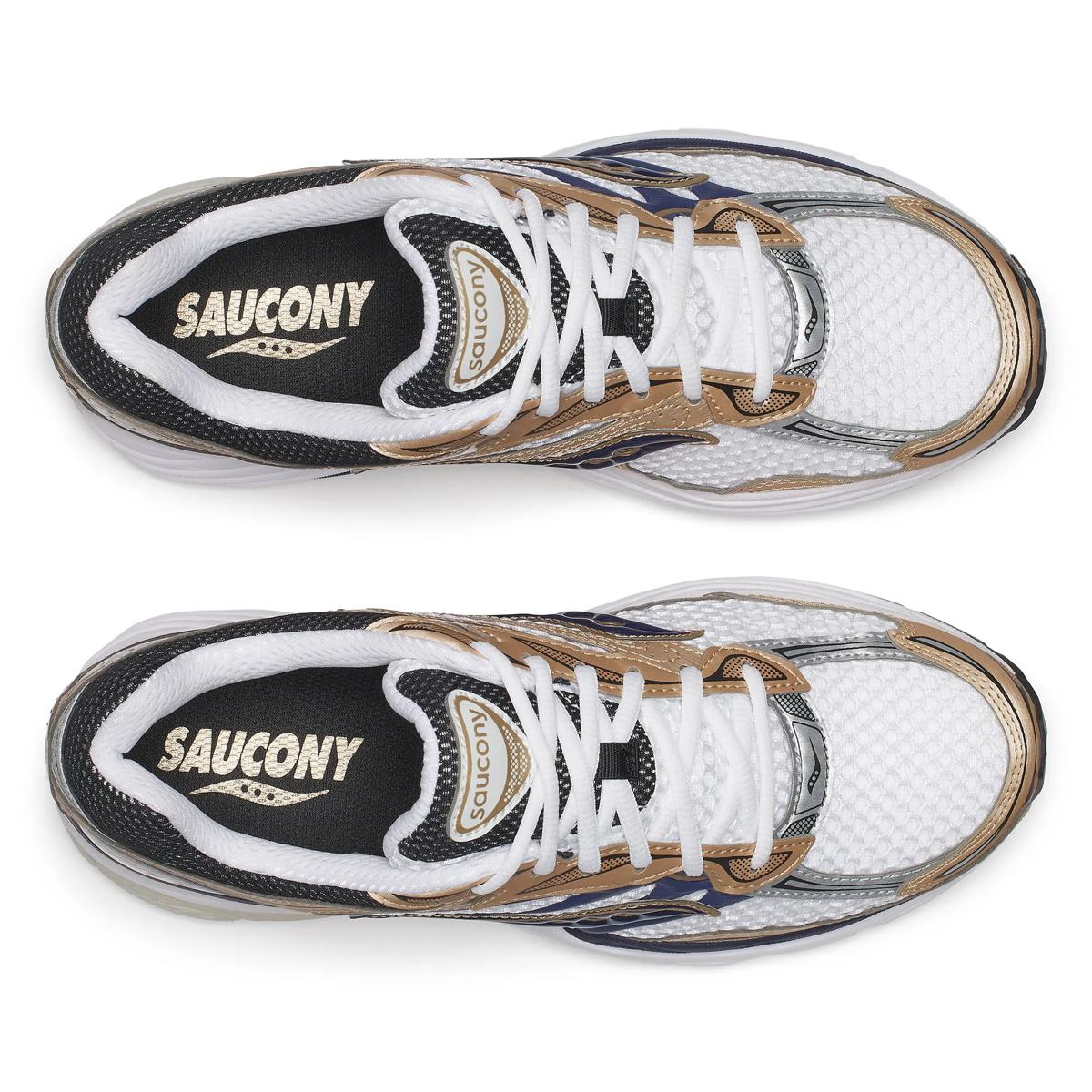 Saucony ProGrid Omni 9 — Blanc / Beige / Marine