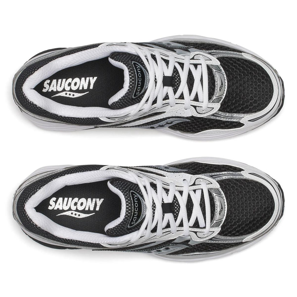 Saucony ProGrid Omni 9 — Blanc / Noir / Argent