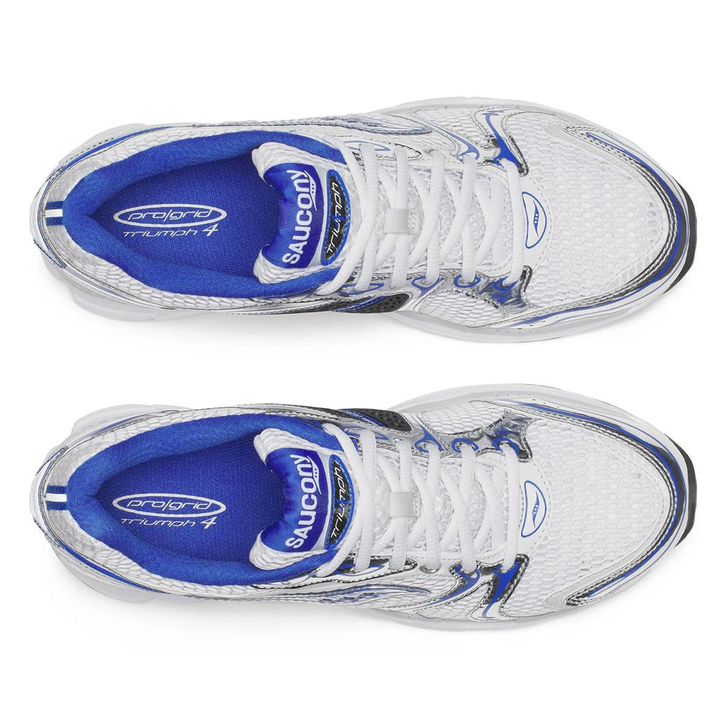 Saucony ProGrid Triumph 4 — Blanc / Bleu