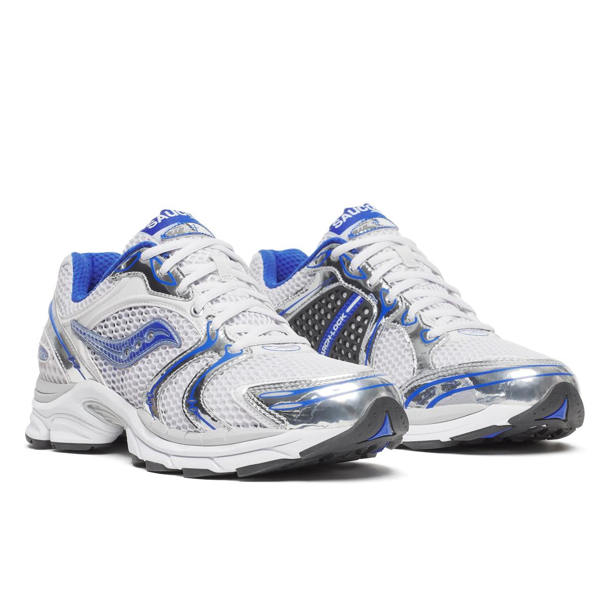 Saucony ProGrid Triumph 4 — Blanc / Bleu