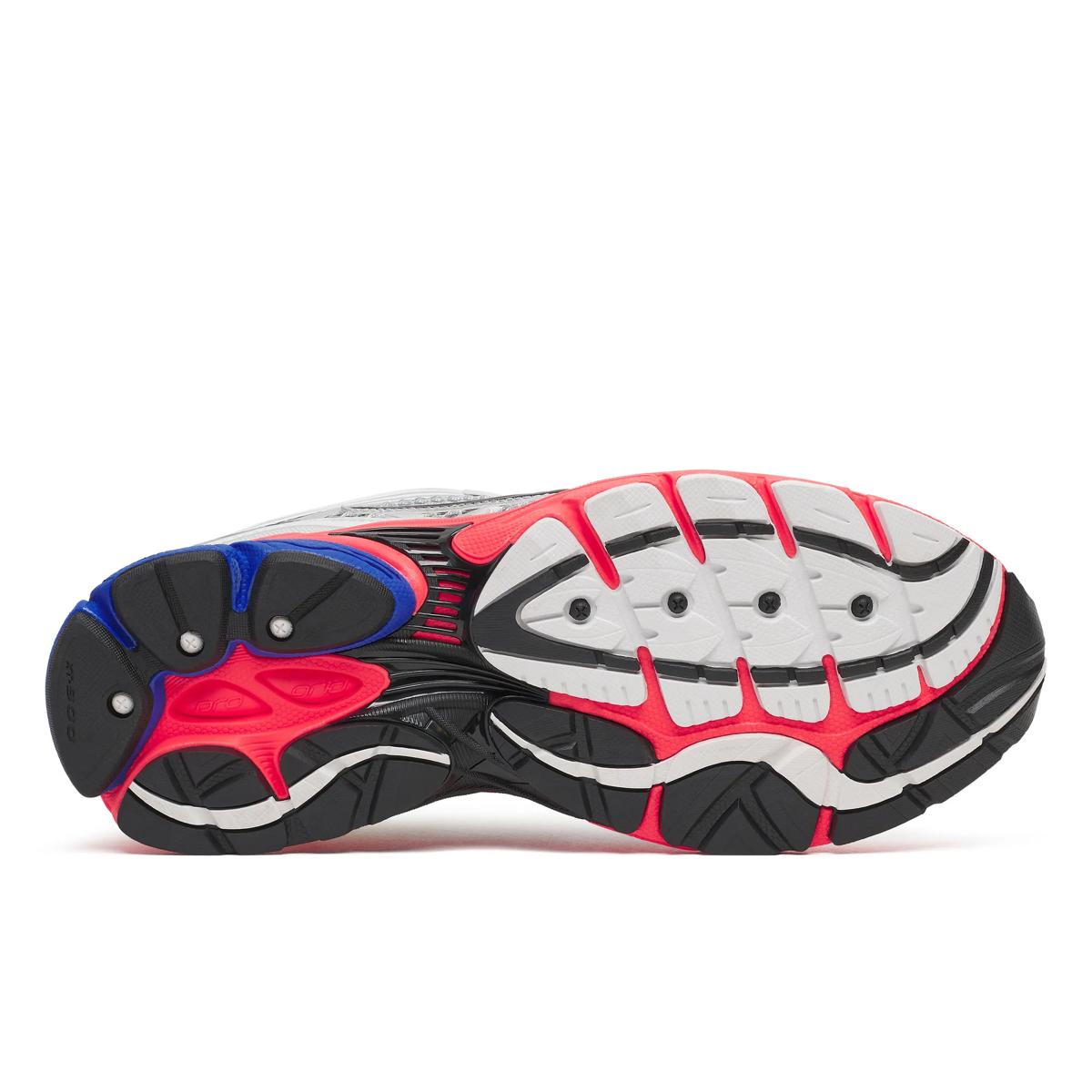 Saucony ProGrid Omni 9 — Argent / Rouge / Bleu