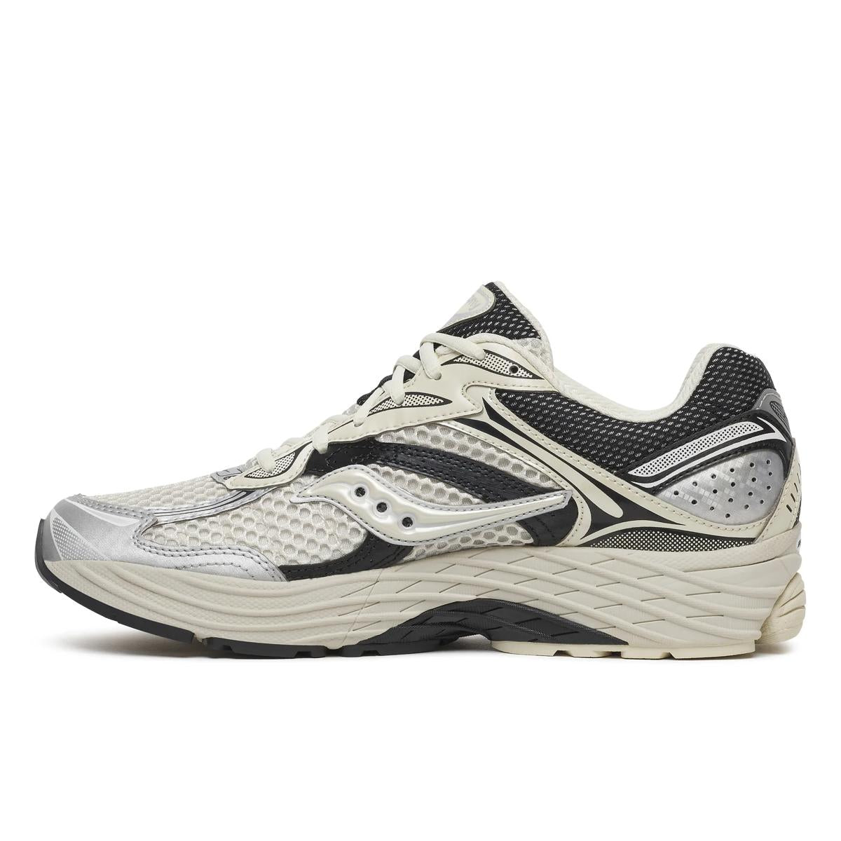 Saucony ProGrid Omni 9 — Crème / Argent / Noir