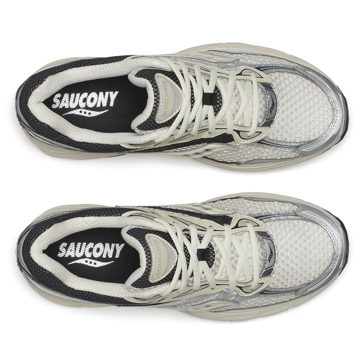 Saucony ProGrid Omni 9 — Crème / Argent / Noir