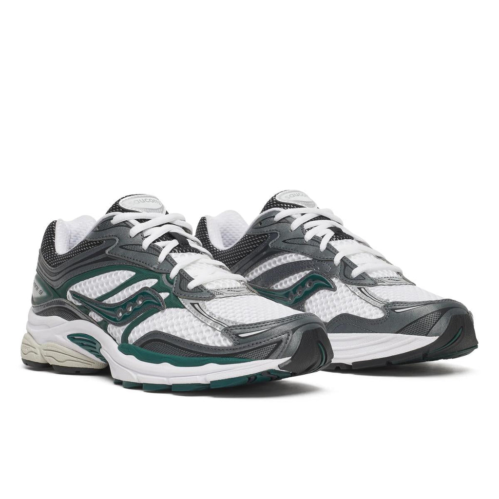Saucony ProGrid Omni 9 — Blanc / Vert forêt