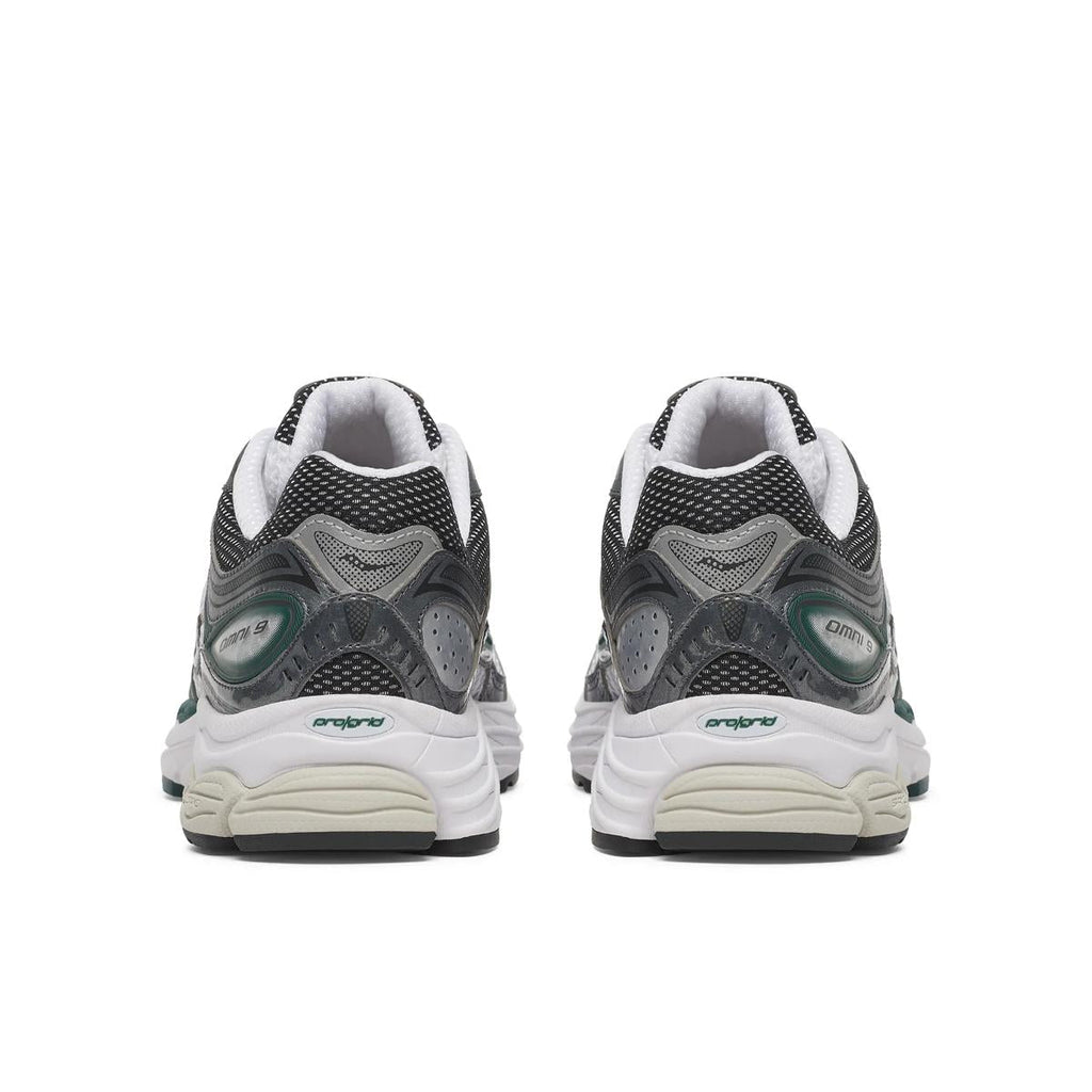 Saucony ProGrid Omni 9 — Blanc / Vert forêt